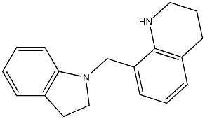 8-(2,3-dihydro-1H-indol-1-ylmethyl)-1,2,3,4-tetrahydroquinoline Struktur