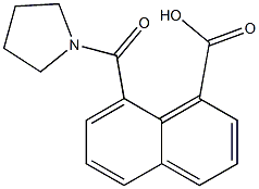 8-(pyrrolidin-1-ylcarbonyl)-1-naphthoic acid Struktur