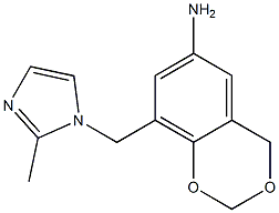 8-[(2-methyl-1H-imidazol-1-yl)methyl]-2,4-dihydro-1,3-benzodioxin-6-amine Struktur