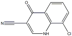 8-chloro-4-oxo-1,4-dihydroquinoline-3-carbonitrile Struktur