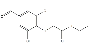 ethyl 2-(2-chloro-4-formyl-6-methoxyphenoxy)acetate Struktur