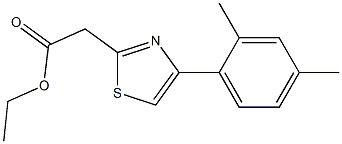 ethyl 2-[4-(2,4-dimethylphenyl)-1,3-thiazol-2-yl]acetate Struktur