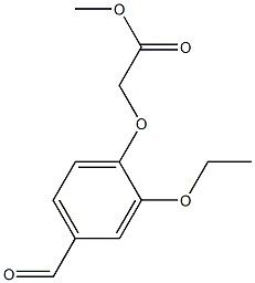 methyl (2-ethoxy-4-formylphenoxy)acetate Struktur