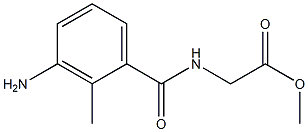 methyl [(3-amino-2-methylbenzoyl)amino]acetate Struktur