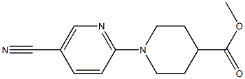 methyl 1-(5-cyanopyridin-2-yl)piperidine-4-carboxylate Struktur