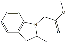 methyl 2-(2-methyl-2,3-dihydro-1H-indol-1-yl)acetate Struktur