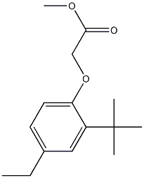 methyl 2-(2-tert-butyl-4-ethylphenoxy)acetate Struktur