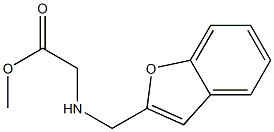 methyl 2-[(1-benzofuran-2-ylmethyl)amino]acetate Struktur