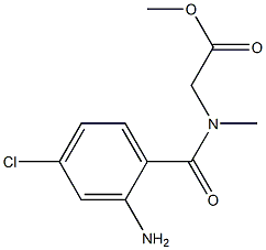 methyl 2-[(2-amino-4-chlorophenyl)-N-methylformamido]acetate Struktur