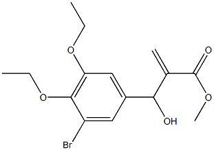 methyl 2-[(3-bromo-4,5-diethoxyphenyl)(hydroxy)methyl]prop-2-enoate Struktur