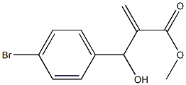 methyl 2-[(4-bromophenyl)(hydroxy)methyl]prop-2-enoate Struktur