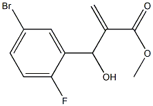 methyl 2-[(5-bromo-2-fluorophenyl)(hydroxy)methyl]prop-2-enoate Struktur