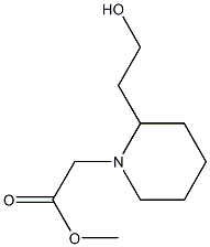 methyl 2-[2-(2-hydroxyethyl)piperidin-1-yl]acetate Struktur