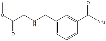 methyl 2-{[(3-carbamoylphenyl)methyl]amino}acetate Struktur