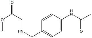 methyl 2-{[(4-acetamidophenyl)methyl]amino}acetate Struktur