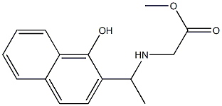 methyl 2-{[1-(1-hydroxynaphthalen-2-yl)ethyl]amino}acetate Struktur