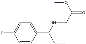 methyl 2-{[1-(4-fluorophenyl)propyl]amino}acetate Struktur