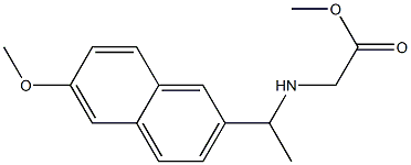 methyl 2-{[1-(6-methoxynaphthalen-2-yl)ethyl]amino}acetate Struktur