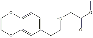 methyl 2-{[2-(2,3-dihydro-1,4-benzodioxin-6-yl)ethyl]amino}acetate Struktur