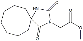 methyl 2-{2,4-dioxo-1,3-diazaspiro[4.7]dodecan-3-yl}acetate Struktur