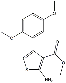 methyl 2-amino-4-(2,5-dimethoxyphenyl)thiophene-3-carboxylate Struktur