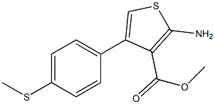 methyl 2-amino-4-[4-(methylsulfanyl)phenyl]thiophene-3-carboxylate Struktur