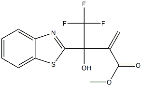 methyl 3-(1,3-benzothiazol-2-yl)-4,4,4-trifluoro-3-hydroxy-2-methylidenebutanoate Struktur