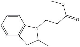 methyl 3-(2-methyl-2,3-dihydro-1H-indol-1-yl)propanoate Struktur