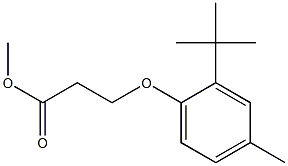 methyl 3-(2-tert-butyl-4-methylphenoxy)propanoate Struktur