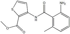 methyl 3-[(2-amino-6-methylbenzene)amido]thiophene-2-carboxylate Struktur