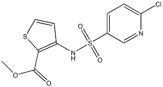 methyl 3-[(6-chloropyridine-3-)sulfonamido]thiophene-2-carboxylate Struktur