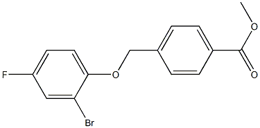 methyl 4-(2-bromo-4-fluorophenoxymethyl)benzoate Struktur