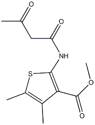 methyl 4,5-dimethyl-2-(3-oxobutanamido)thiophene-3-carboxylate Struktur