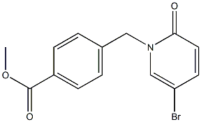 methyl 4-[(5-bromo-2-oxo-1,2-dihydropyridin-1-yl)methyl]benzoate Struktur