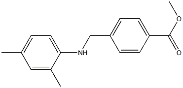 methyl 4-{[(2,4-dimethylphenyl)amino]methyl}benzoate Struktur