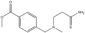 methyl 4-{[(2-carbamothioylethyl)(methyl)amino]methyl}benzoate Struktur