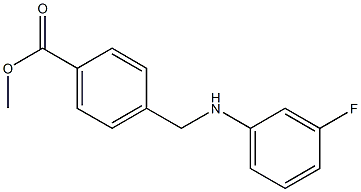 methyl 4-{[(3-fluorophenyl)amino]methyl}benzoate Struktur