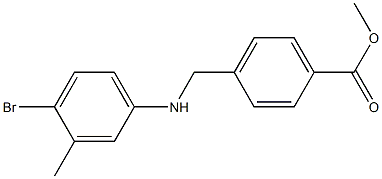 methyl 4-{[(4-bromo-3-methylphenyl)amino]methyl}benzoate Struktur