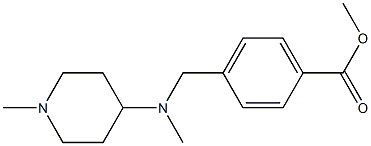 methyl 4-{[methyl(1-methylpiperidin-4-yl)amino]methyl}benzoate Struktur