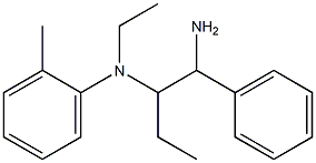 N-(1-amino-1-phenylbutan-2-yl)-N-ethyl-2-methylaniline Struktur