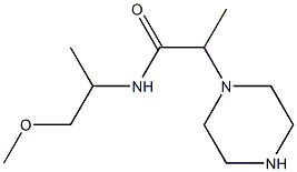 N-(1-methoxypropan-2-yl)-2-(piperazin-1-yl)propanamide Struktur