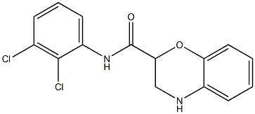 N-(2,3-dichlorophenyl)-3,4-dihydro-2H-1,4-benzoxazine-2-carboxamide Struktur