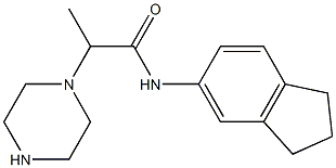 N-(2,3-dihydro-1H-inden-5-yl)-2-(piperazin-1-yl)propanamide Struktur