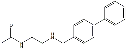 N-(2-{[(4-phenylphenyl)methyl]amino}ethyl)acetamide Struktur