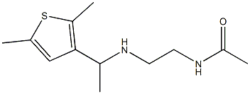 N-(2-{[1-(2,5-dimethylthiophen-3-yl)ethyl]amino}ethyl)acetamide Struktur