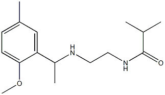 N-(2-{[1-(2-methoxy-5-methylphenyl)ethyl]amino}ethyl)-2-methylpropanamide Struktur