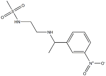 N-(2-{[1-(3-nitrophenyl)ethyl]amino}ethyl)methanesulfonamide Struktur