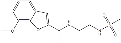 N-(2-{[1-(7-methoxy-1-benzofuran-2-yl)ethyl]amino}ethyl)methanesulfonamide Struktur