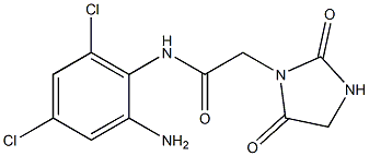 N-(2-amino-4,6-dichlorophenyl)-2-(2,5-dioxoimidazolidin-1-yl)acetamide Struktur