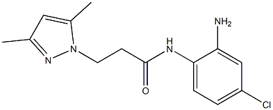 N-(2-amino-4-chlorophenyl)-3-(3,5-dimethyl-1H-pyrazol-1-yl)propanamide Struktur